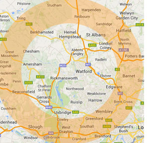 Areas covered by Advanced Tree Care